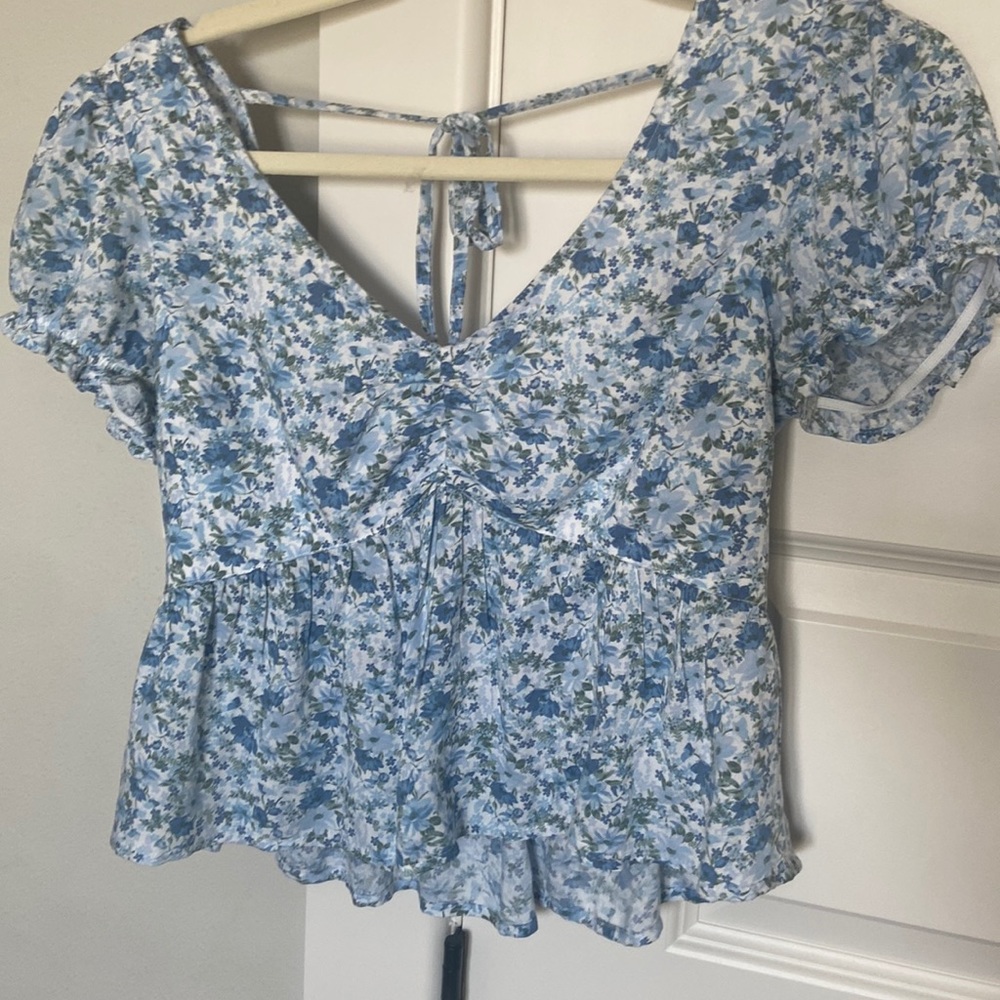 Hollister blue blouse